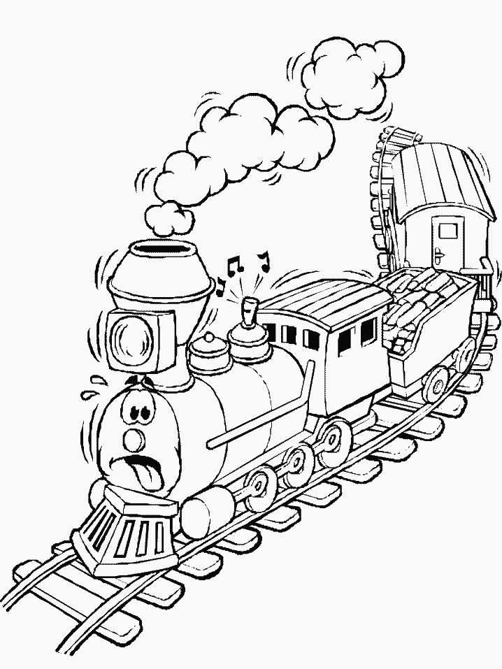 着色页: 火车/机车 (运输) #135170 - 免费可打印着色页