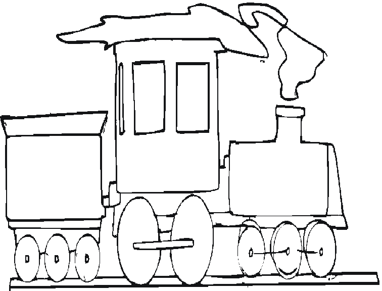 着色页: 火车/机车 (运输) #135192 - 免费可打印着色页
