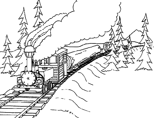 着色页: 火车/机车 (运输) #135204 - 免费可打印着色页