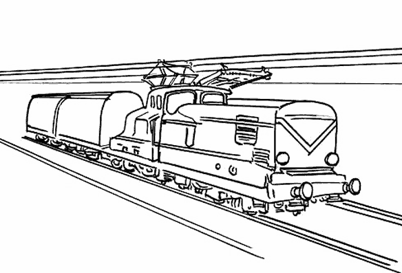 着色页: 火车/机车 (运输) #135224 - 免费可打印着色页