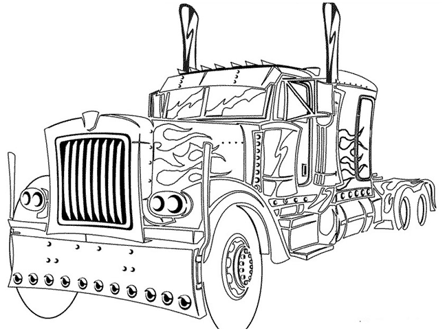 着色页: 卡车 (运输) #135535 - 免费可打印着色页