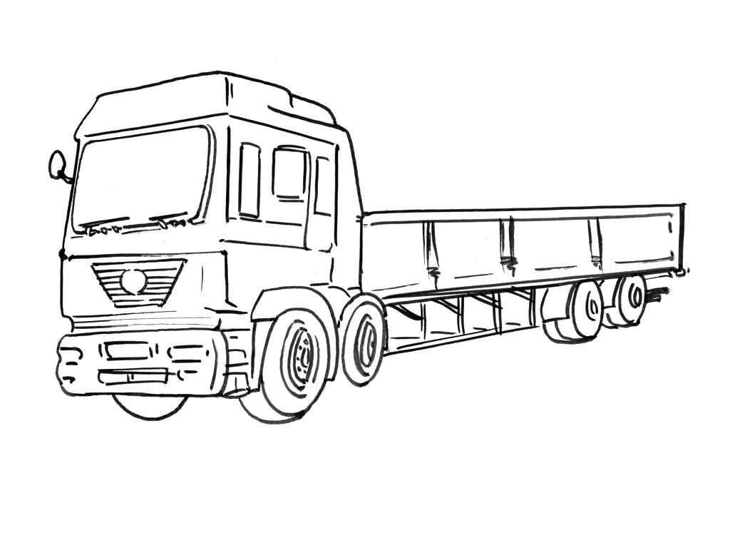 着色页: 卡车 (运输) #135539 - 免费可打印着色页