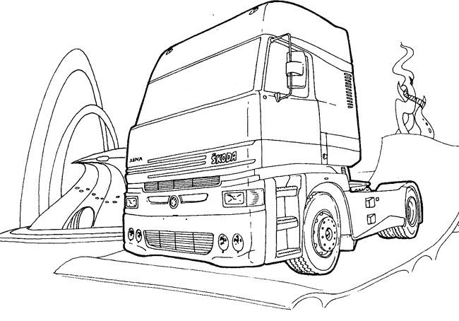着色页: 卡车 (运输) #135540 - 免费可打印着色页