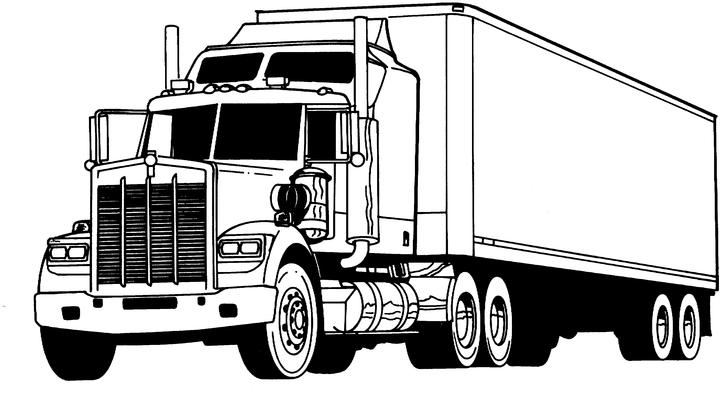 着色页: 卡车 (运输) #135560 - 免费可打印着色页