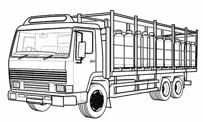 着色页: 卡车 (运输) #135574 - 免费可打印着色页