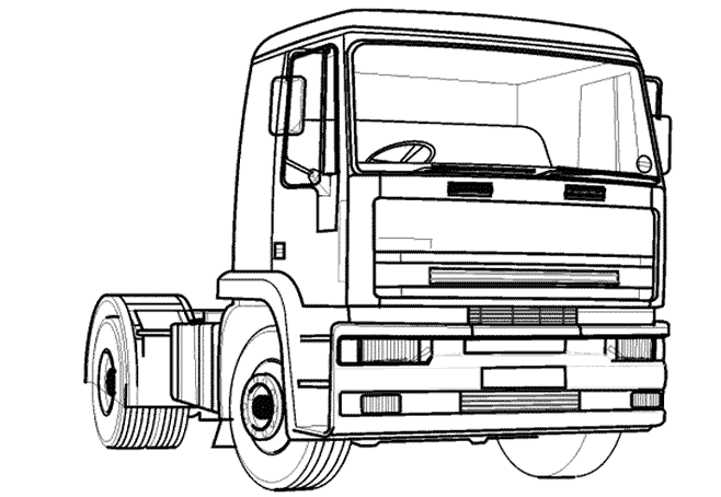 着色页: 卡车 (运输) #135582 - 免费可打印着色页