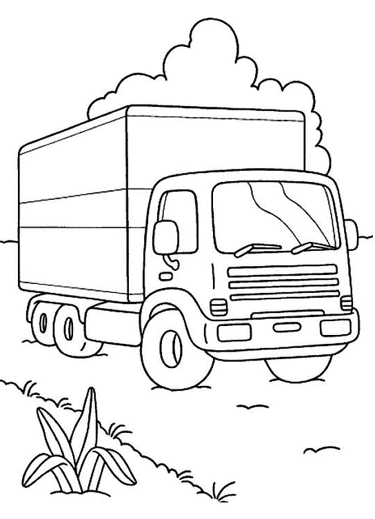 着色页: 卡车 (运输) #135603 - 免费可打印着色页