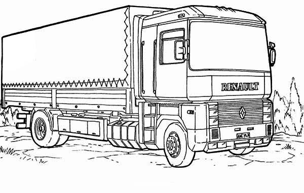 着色页: 卡车 (运输) #135640 - 免费可打印着色页