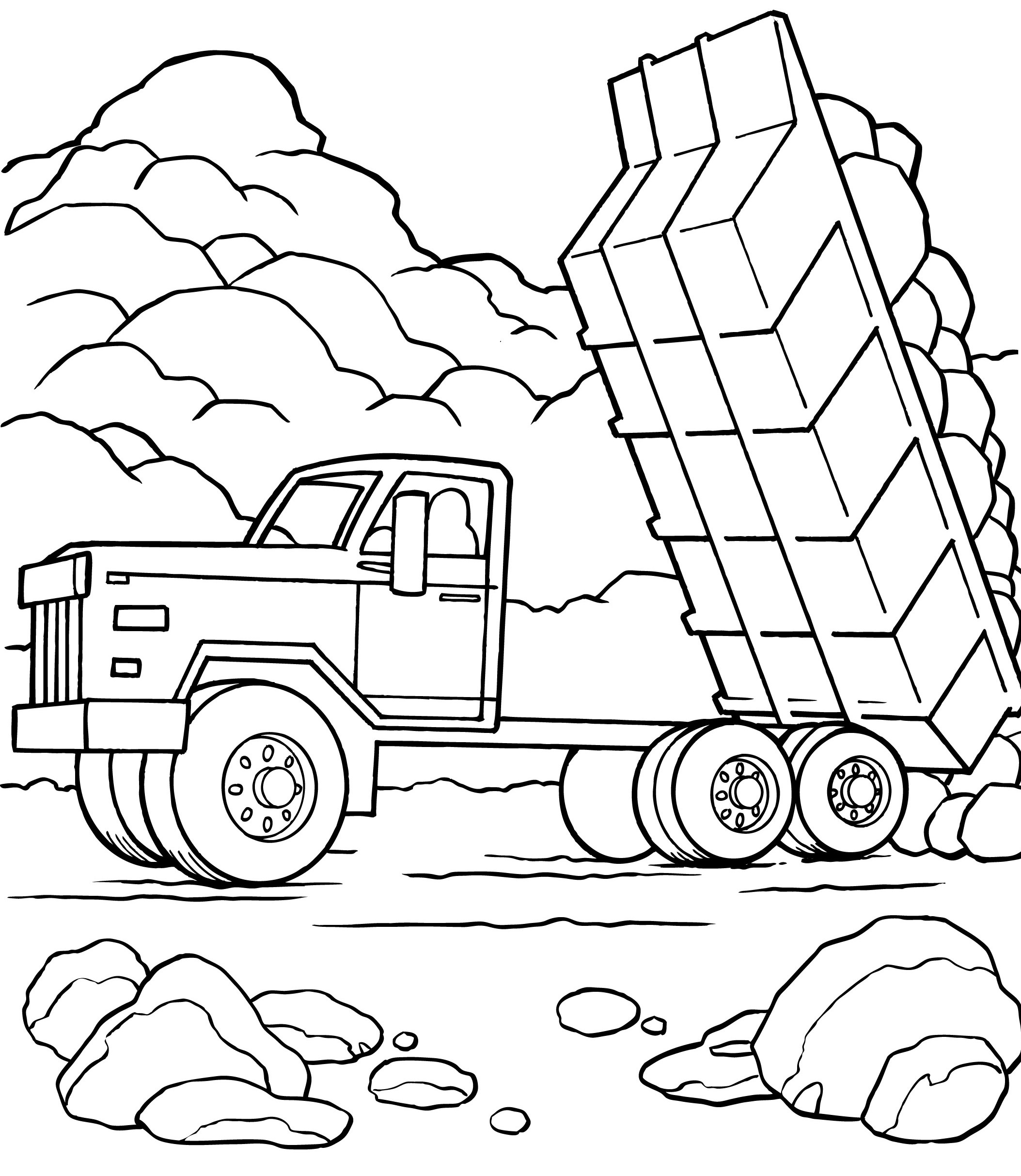 着色页: 卡车 (运输) #135643 - 免费可打印着色页