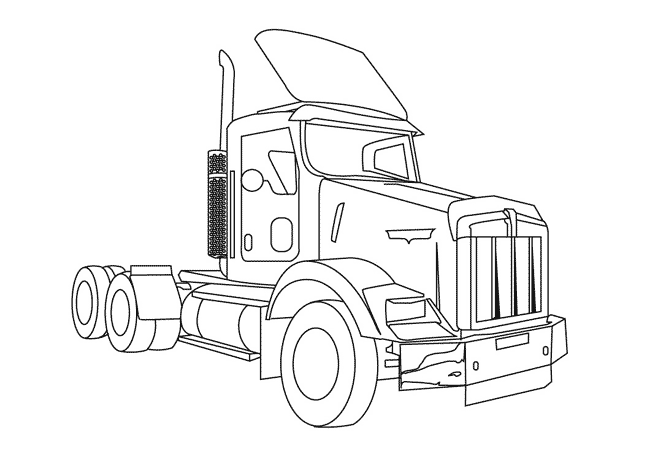 着色页: 卡车 (运输) #135647 - 免费可打印着色页