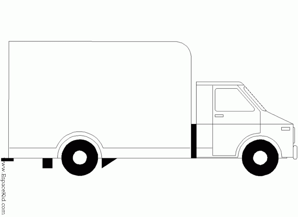 着色页: 卡车 (运输) #135671 - 免费可打印着色页