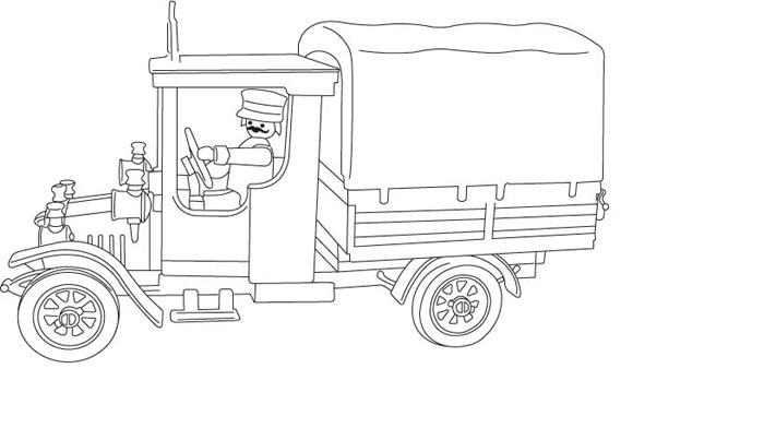 着色页: 卡车 (运输) #135685 - 免费可打印着色页