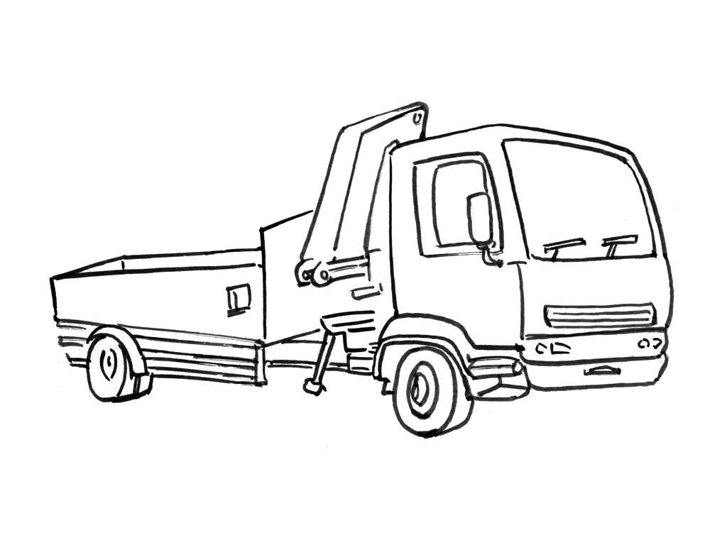 着色页: 卡车 (运输) #135690 - 免费可打印着色页