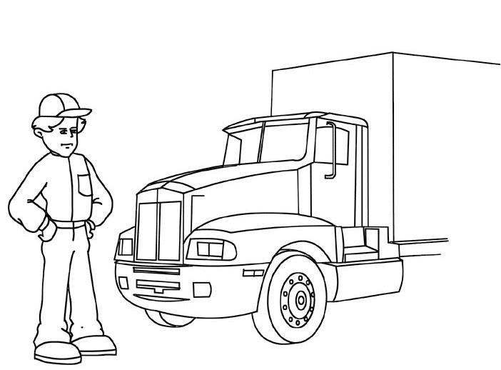 着色页: 卡车 (运输) #135692 - 免费可打印着色页
