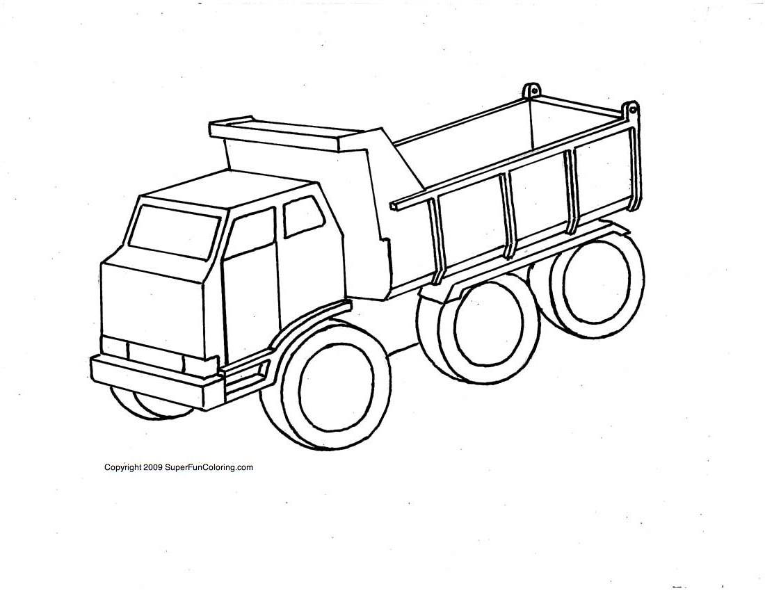 着色页: 卡车 (运输) #135710 - 免费可打印着色页
