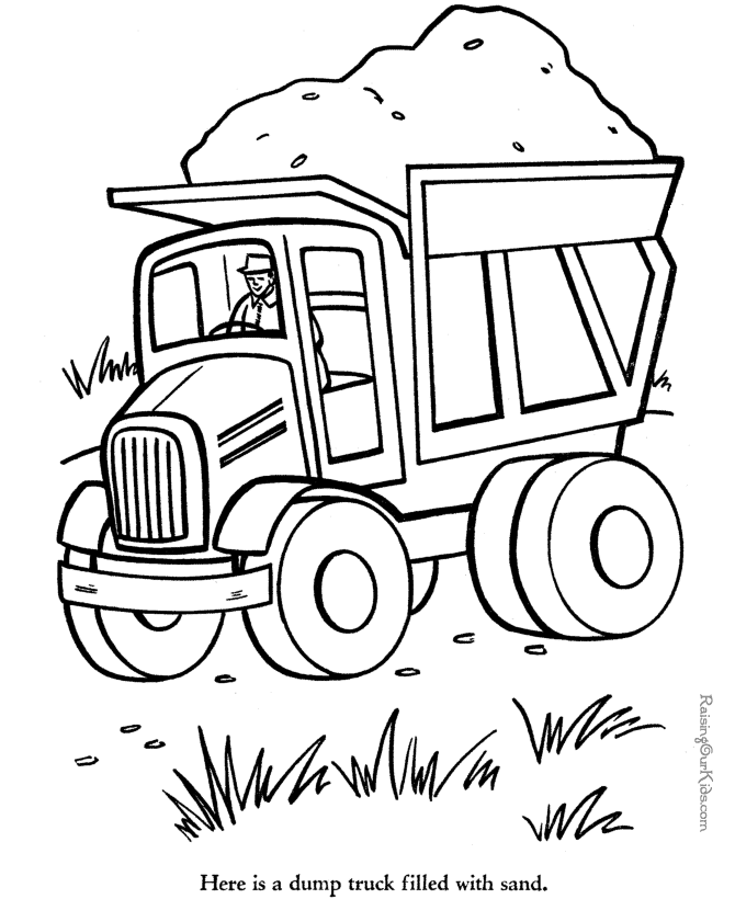着色页: 卡车 (运输) #135725 - 免费可打印着色页