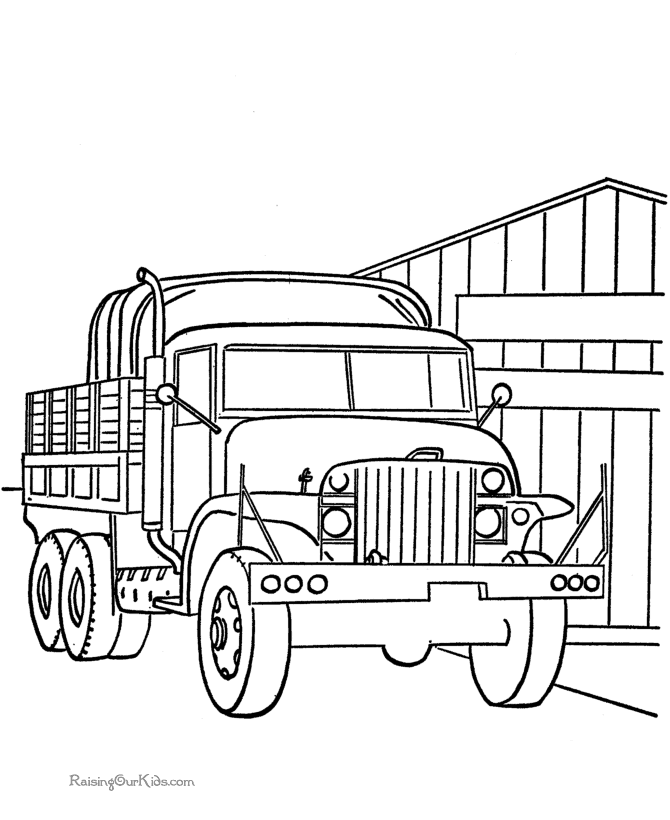 着色页: 卡车 (运输) #135737 - 免费可打印着色页