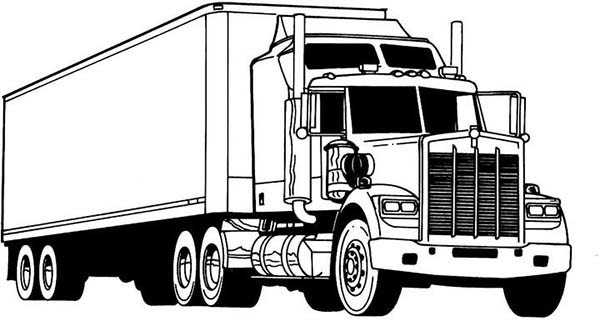 着色页: 卡车 (运输) #135739 - 免费可打印着色页