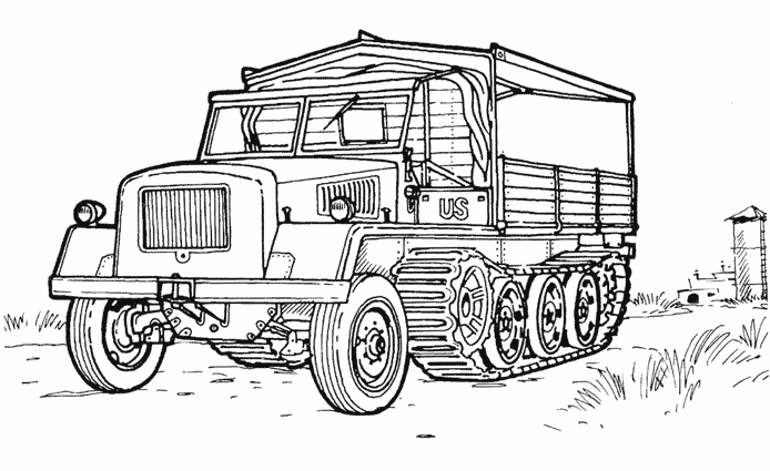着色页: 卡车 (运输) #135754 - 免费可打印着色页