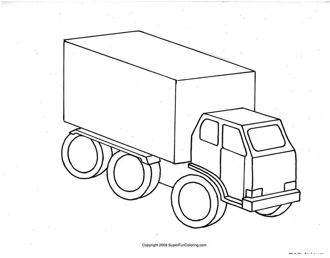 着色页: 卡车 (运输) #135761 - 免费可打印着色页