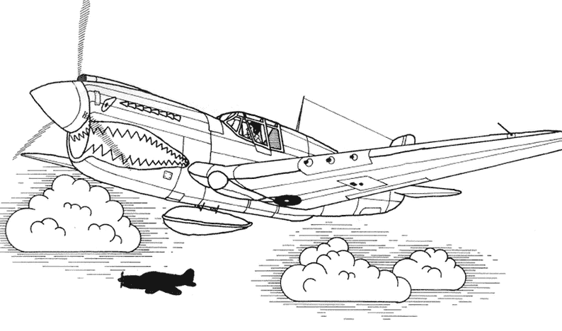 着色页: 军用飞机 (运输) #141054 - 免费可打印着色页