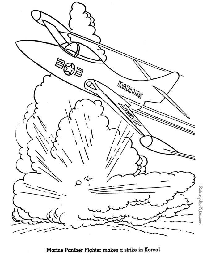着色页: 军用飞机 (运输) #141064 - 免费可打印着色页