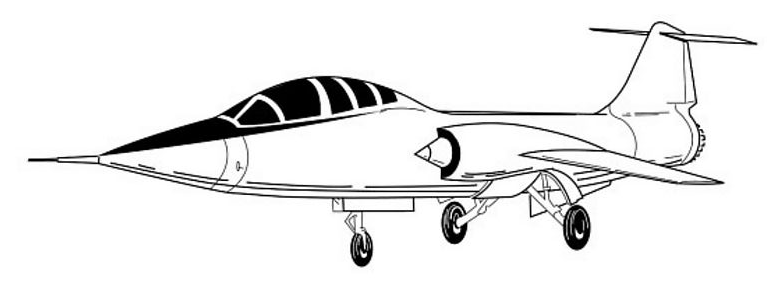 着色页: 军用飞机 (运输) #141074 - 免费可打印着色页