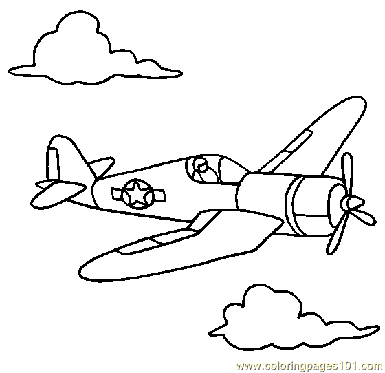 着色页: 军用飞机 (运输) #141075 - 免费可打印着色页