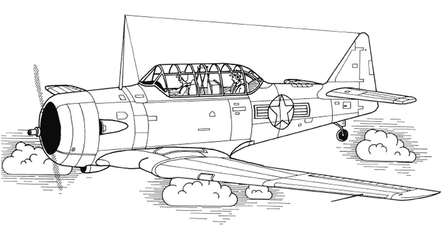 着色页: 军用飞机 (运输) #141090 - 免费可打印着色页