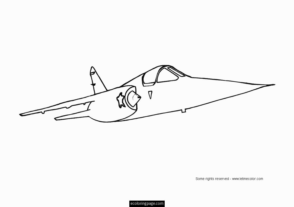 着色页: 军用飞机 (运输) #141091 - 免费可打印着色页