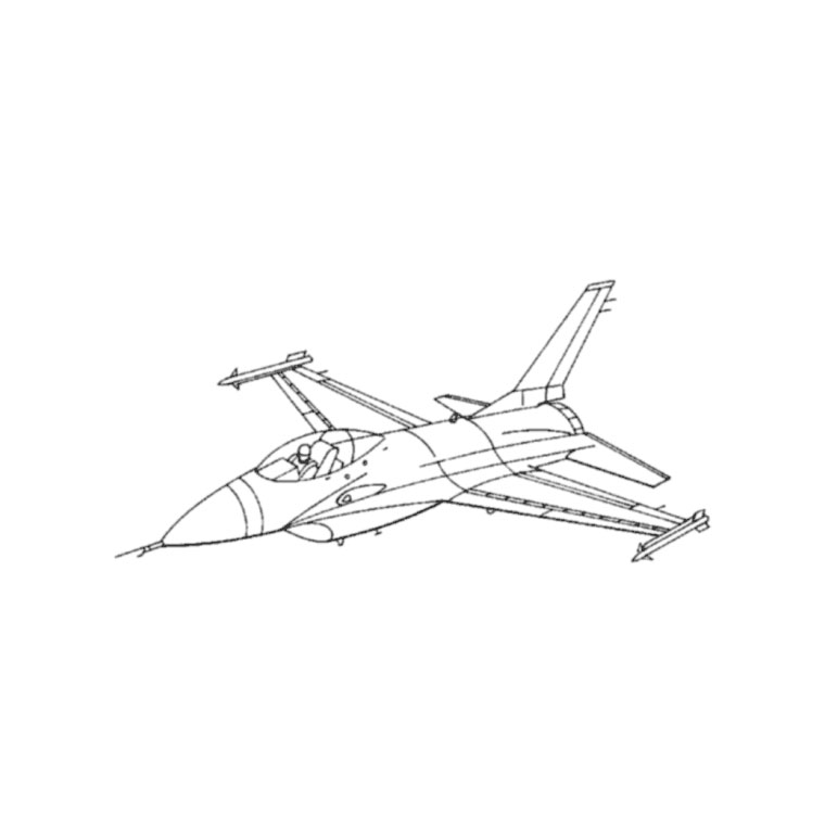 着色页: 军用飞机 (运输) #141129 - 免费可打印着色页