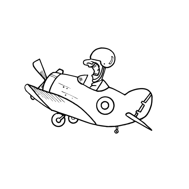 着色页: 军用飞机 (运输) #141232 - 免费可打印着色页