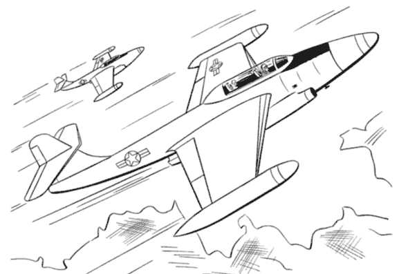 着色页: 军用飞机 (运输) #141278 - 免费可打印着色页