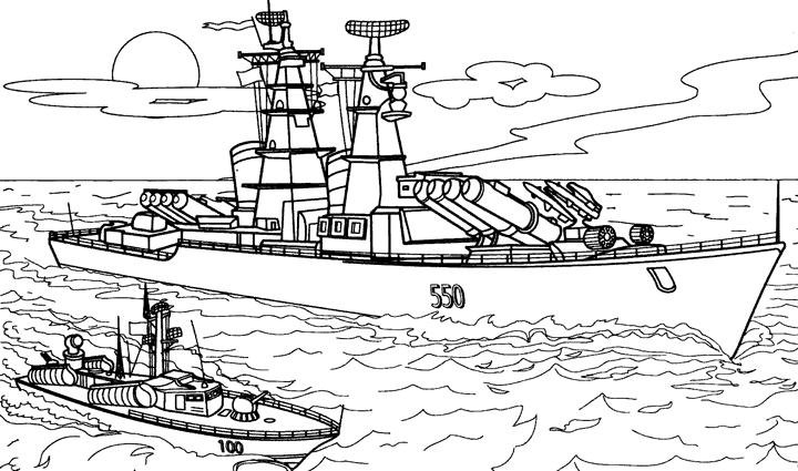 着色页: 军舰 (运输) #138457 - 免费可打印着色页