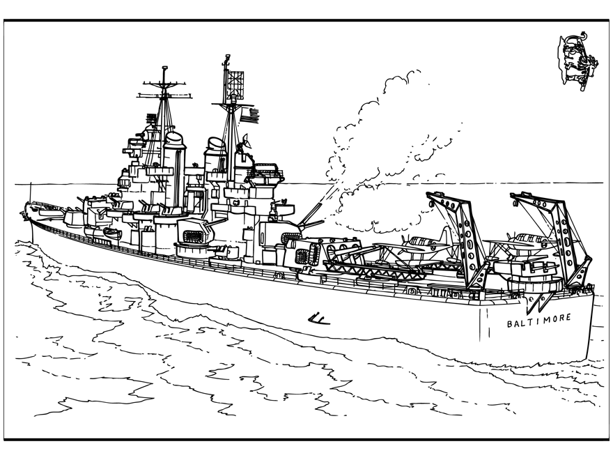 着色页: 军舰 (运输) #138515 - 免费可打印着色页