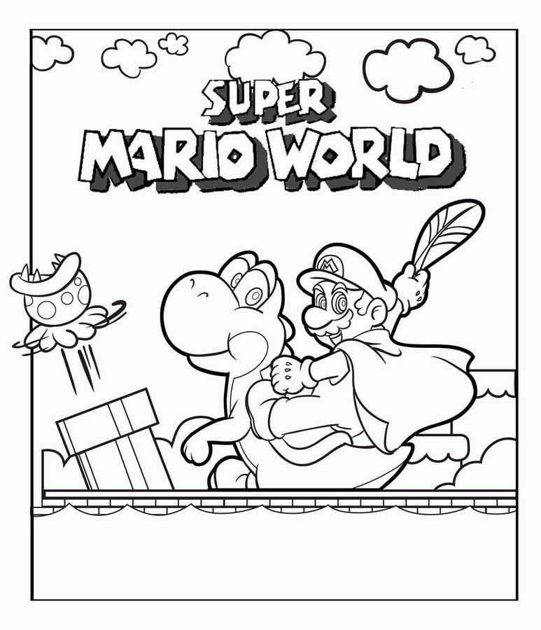 着色页: 超级马里奥兄弟 (视频游戏) #153608 - 免费可打印着色页