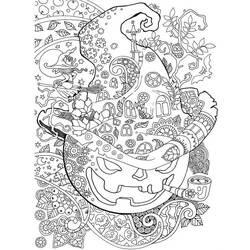 着色页: 成人万圣节 - 免费可打印着色页