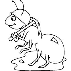 着色页: 蚂蚁 (动物) #6930 - 免费可打印着色页