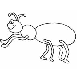 着色页: 蚂蚁 (动物) #6933 - 免费可打印着色页