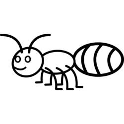 着色页: 蚂蚁 (动物) #6937 - 免费可打印着色页