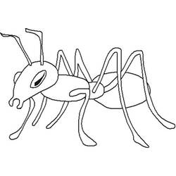 着色页: 蚂蚁 (动物) #6947 - 免费可打印着色页