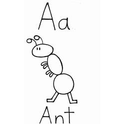 着色页: 蚂蚁 (动物) #6974 - 免费可打印着色页