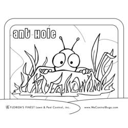 着色页: 蚂蚁 (动物) #7027 - 免费可打印着色页