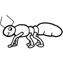 着色页: 蚂蚁 (动物) #7028 - 免费可打印着色页