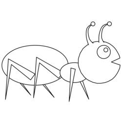 着色页: 蚂蚁 (动物) #7053 - 免费可打印着色页