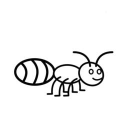 着色页: 蚂蚁 (动物) #7077 - 免费可打印着色页