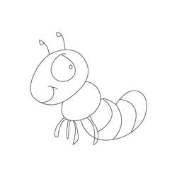 着色页: 蚂蚁 (动物) #7083 - 免费可打印着色页
