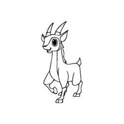 着色页: 羚羊 (动物) #22624 - 免费可打印着色页
