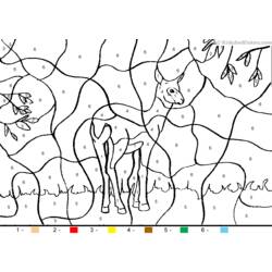 着色页: 羚羊 (动物) #22625 - 免费可打印着色页