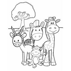 着色页: 羚羊 (动物) #22654 - 免费可打印着色页